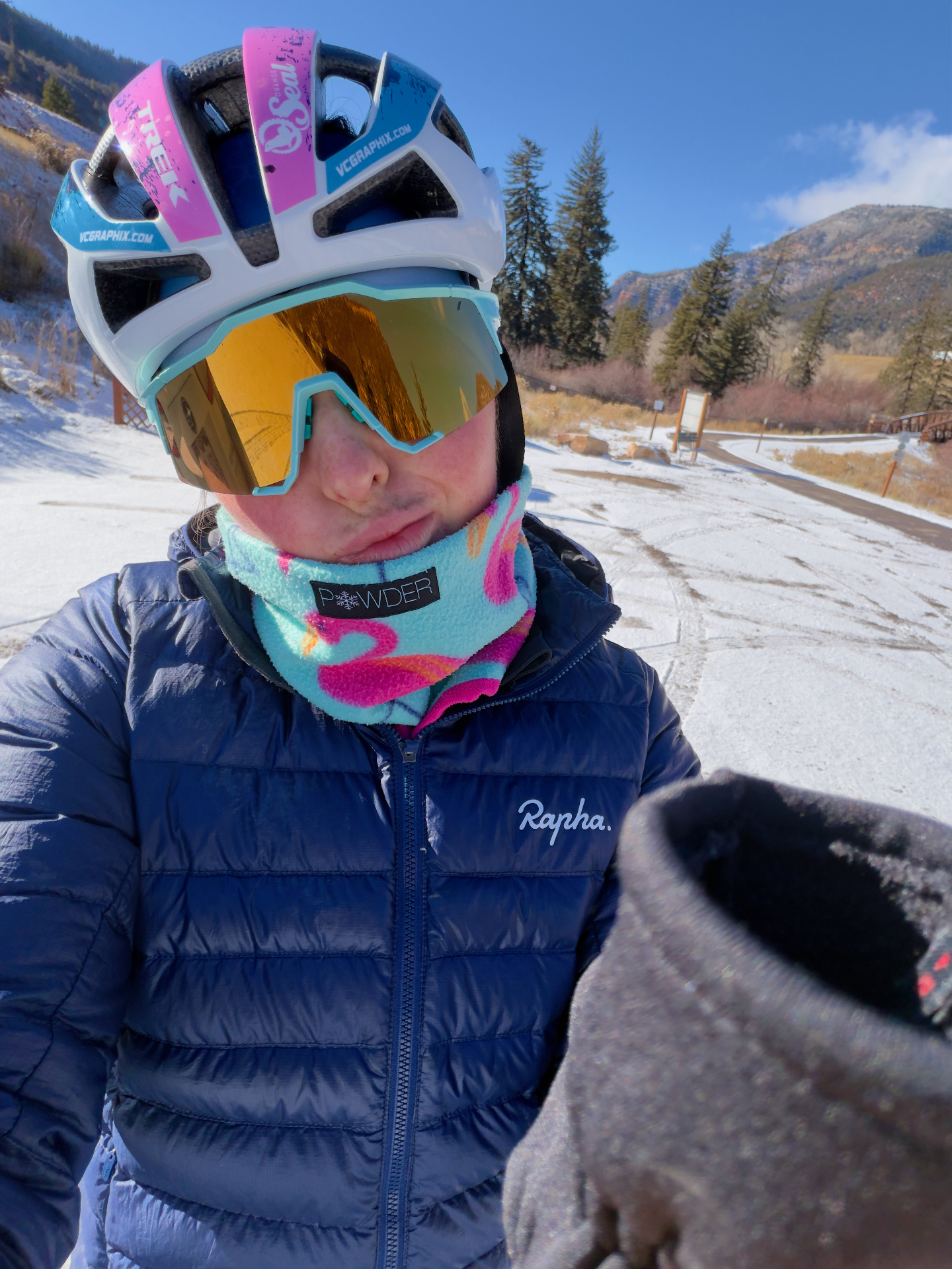 Bayli in Trek Bear Pro Team kit ready to race